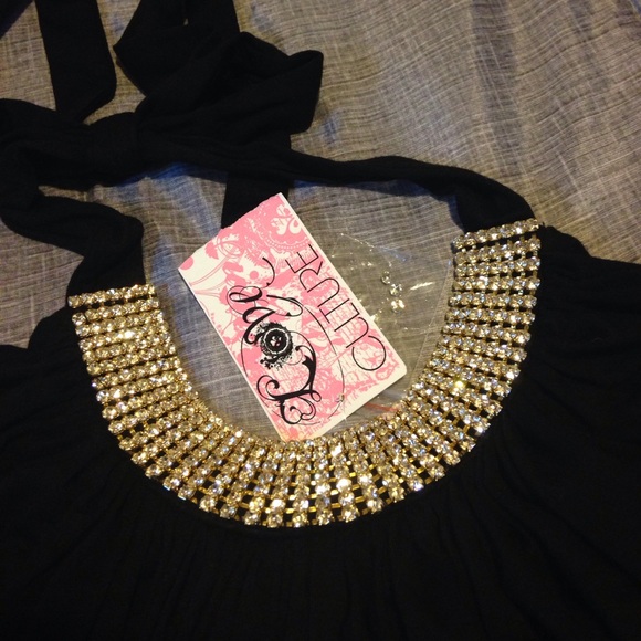 NWT Jewel Detail Love Culture Halter Top - Picture 7 of 7